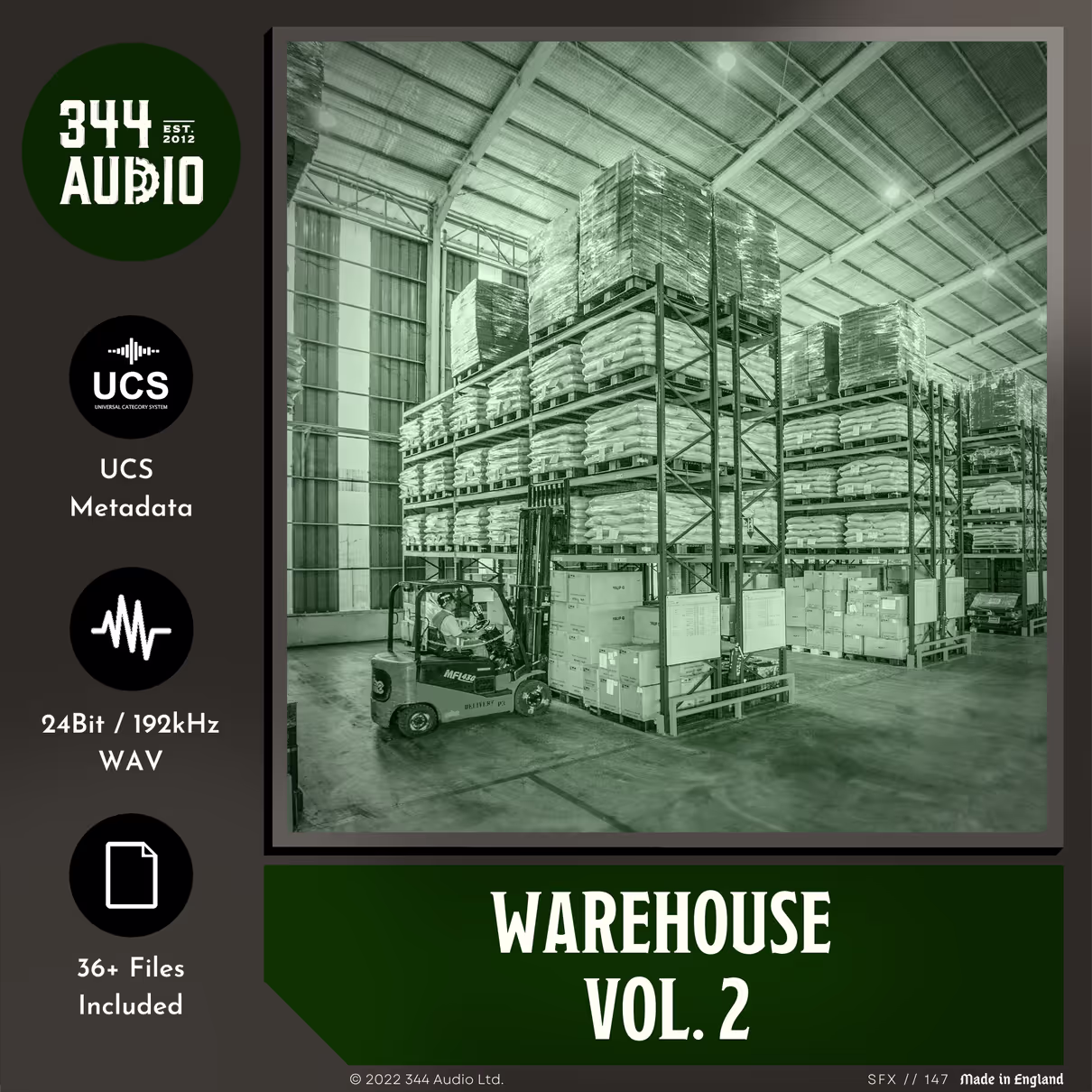 Warehouse Vol. 2 sound effects library by 344 SFX