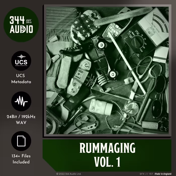 Rummaging Vol. 1 sound effects library by 344 SFX