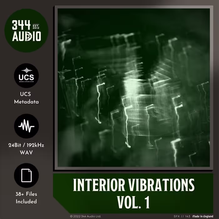 Interior Vibrations Vol. 1 sound effects library by 344 SFX