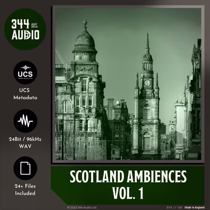 Scotland Ambiences Vol. 1 sound effects library by 344 SFX