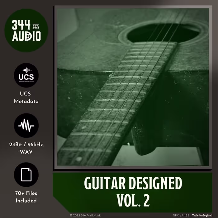 Guitar Designed Vol. 2 sound effects library by 344 SFX