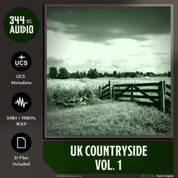 UK Countryside Vol. 1 sound effects library by 344 SFX