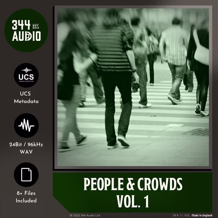 People & Crowds Vol. 1 sound effects library by 344 SFX