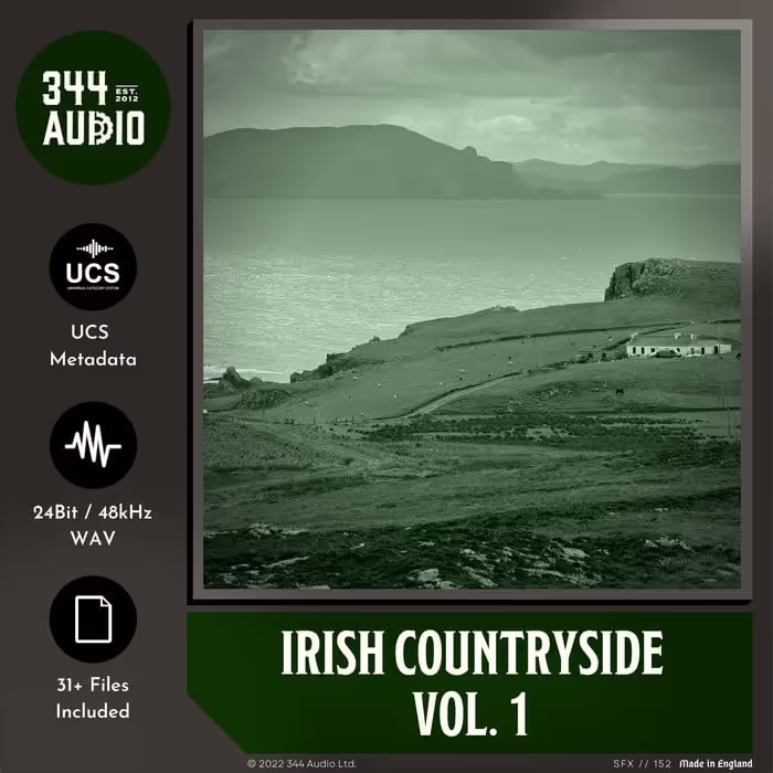 Irish Countryside Vol. 1 sound effects library by 344 SFX