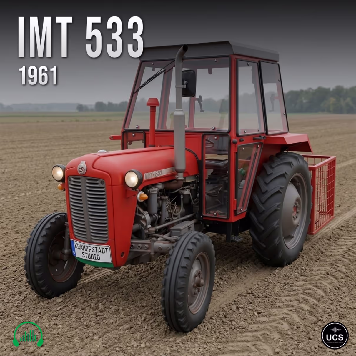 IMT 533 1961 tractor sound effects library by Krampfstadt Studio