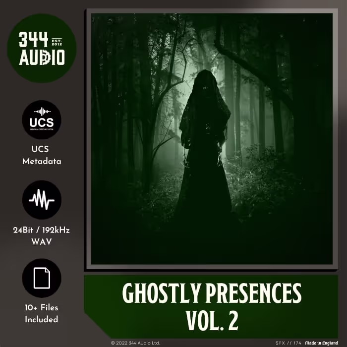Ghostly Presences Vol. 2 sound effects library by 344 SFX