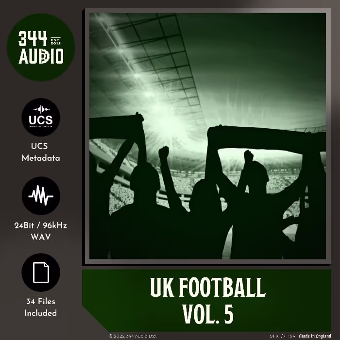 UK Football Vol. 5 sound effects library by 344 SFX