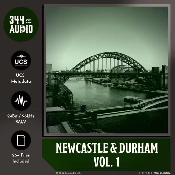 Newcastle & Durham Vol. 1 sound effects library by 344 SFX