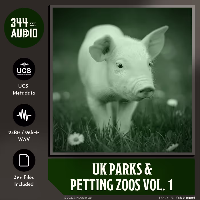 UK Parks & Petting Zoos sound effects library by 344 SFX