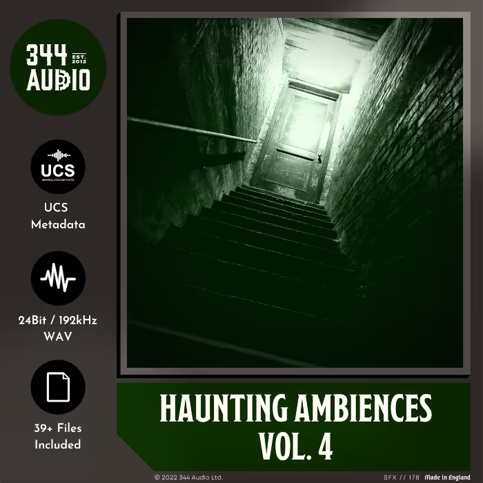 Haunting Ambiences Vol. 4 sound effects library by 344 SFX