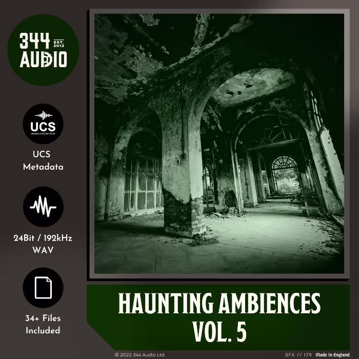 Haunting Ambiences Vol. 5 sound effects library by 344 SFX