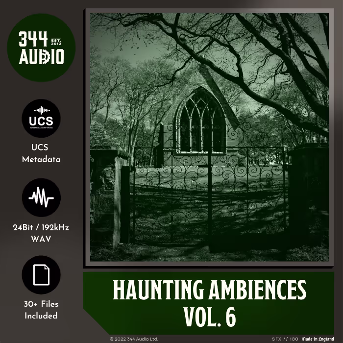 Haunting Ambiences Vol. 6 sound effects library by 344 SFX
