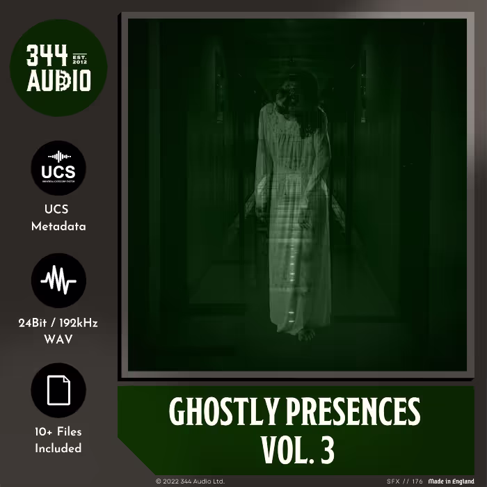 Ghostly Presences Vol. 3 sound effects library by 344 SFX