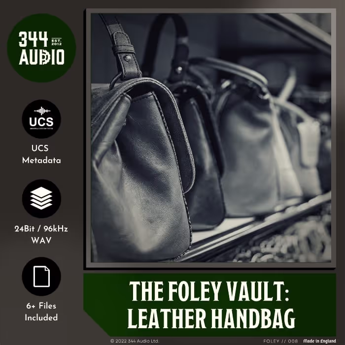 The Foley Vault: Leather Handbag sound effects library by 344 SFX