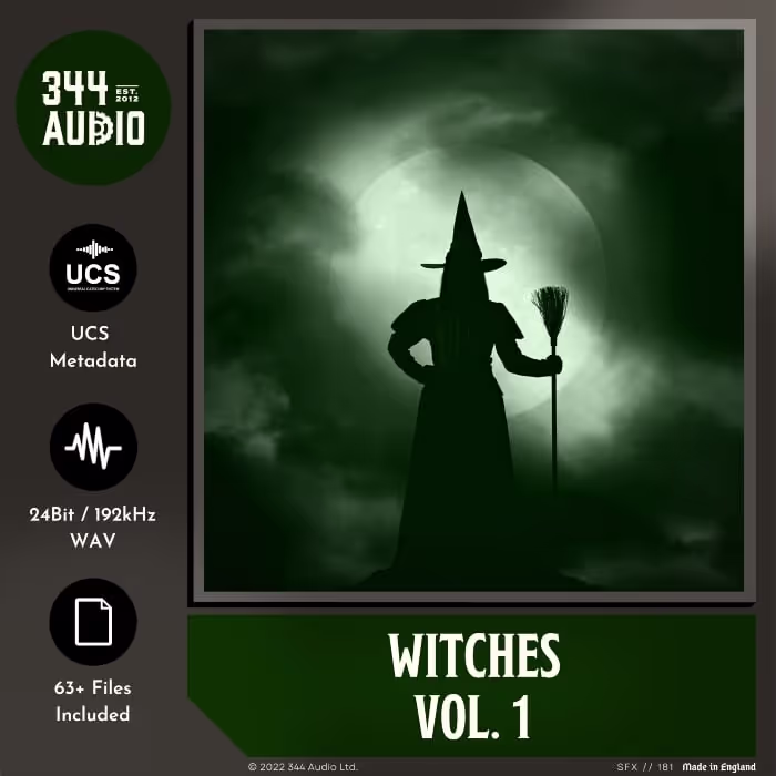 Witches Vol. 1 sound effects library by 344 SFX