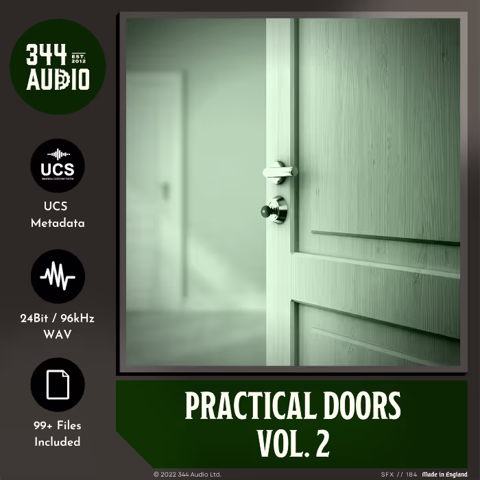 Practical Doors Vol. 2 sound effects library by 344 SFX