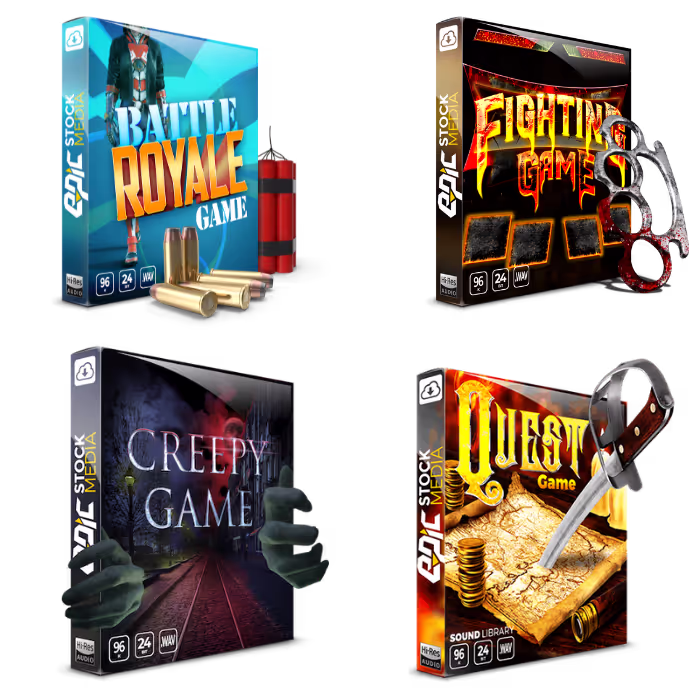 Epic Game Bundle: Battle Royale, Fighting, Quest and Creepy Game by Epic Stock Media