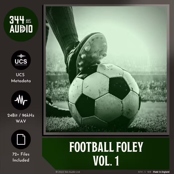Football Foley Vol. 1 sound effects library by 344 SFX