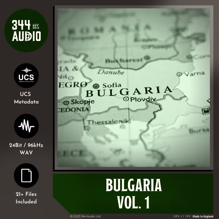 Bulgaria Vol. 1 sound effects library by 344 SFX
