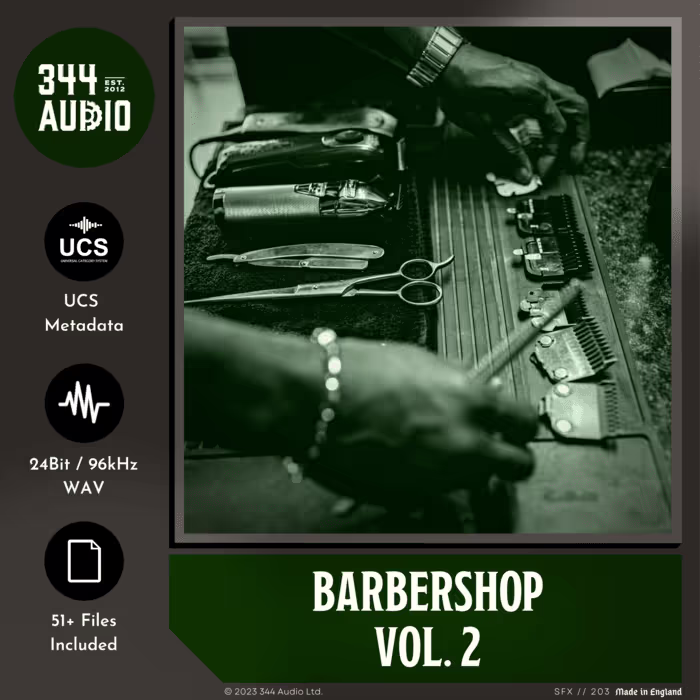 Barbershop Vol. 2 sound effects library by 344 SFX