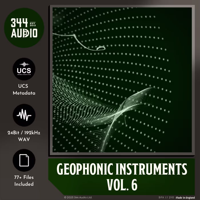 Geophonic Instruments Vol. 6 sound effects library by 344 SFX