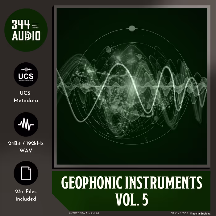 Geophonic Instruments Vol. 5 sound effects library by 344 SFX