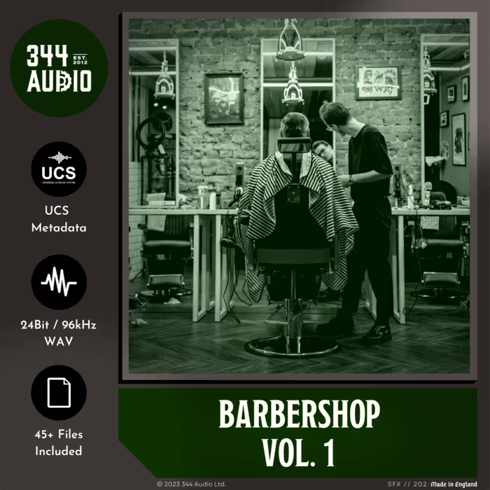 Barbershop Vol. 1 sound effects library by 344 SFX