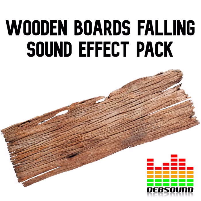 Wooden Boards Falling Sound Effect Pack sound effects library by Debsound