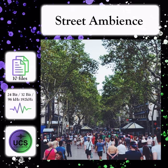 Street ambience sound effects library by Celine Woodburn