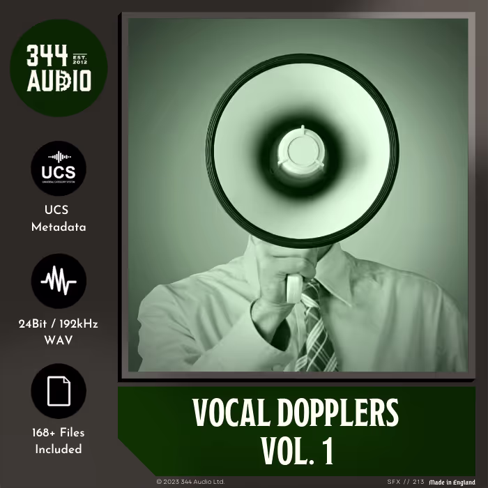 Vocal Dopplers Vol. 1 sound effects library by 344 SFX