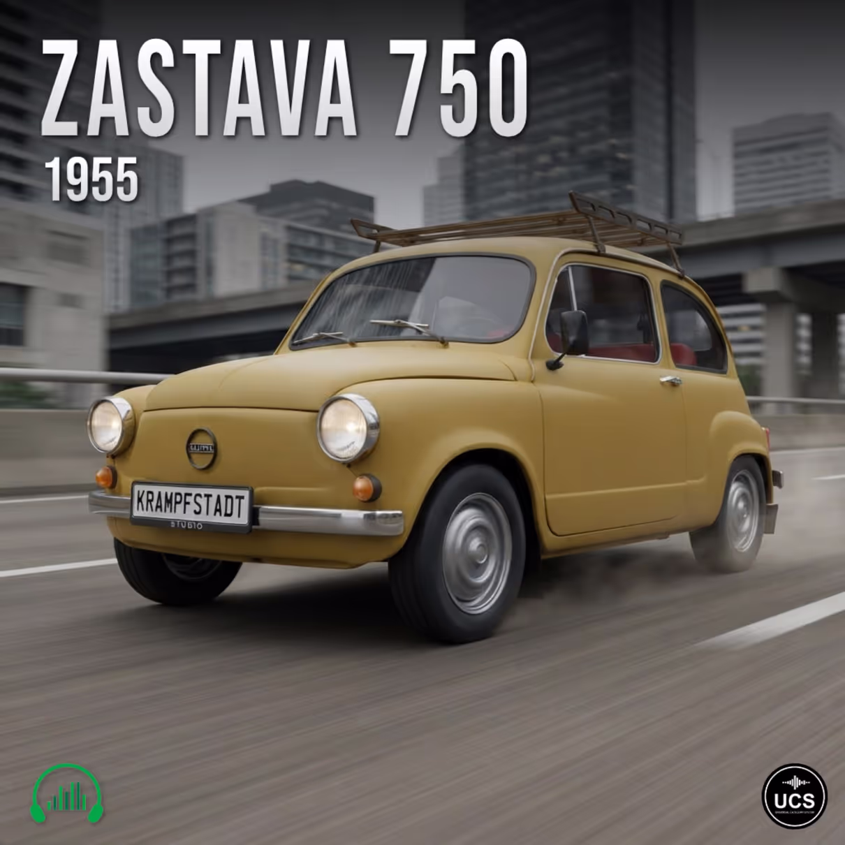 Zastava 750 1955 subcompact supermini car sound effects library by Krampfstadt Studio