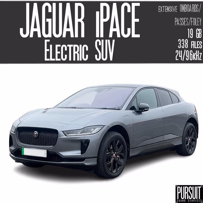 Jaguar iPace - Electric Car SUV sound effects library by Pursuit Sound