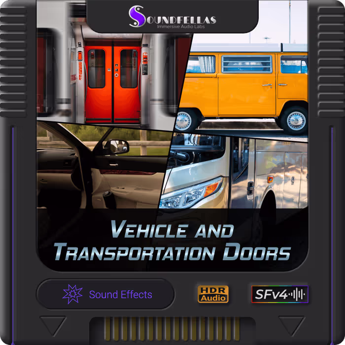 Vehicle and Transportation Doors sound effects library by SoundFellas