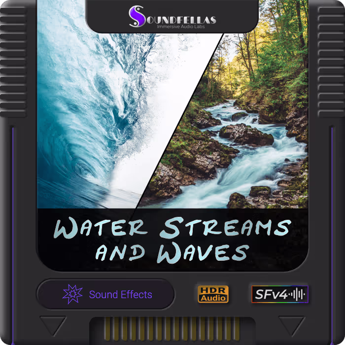 Water Streams and Waves sound effects library by SoundFellas