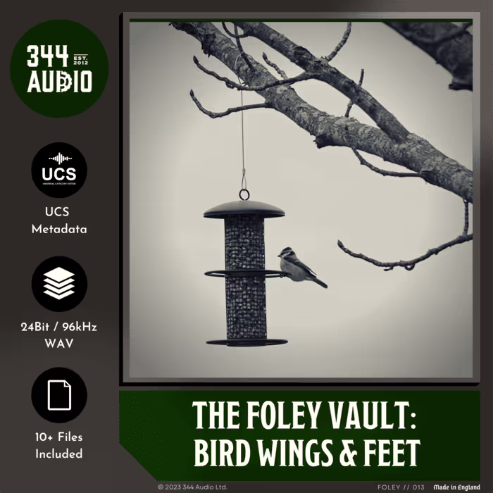 The Foley Vault - Bird Wings & Feet sound effects library by 344 SFX
