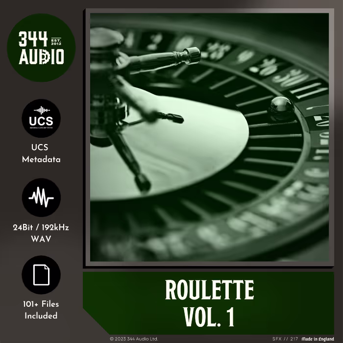 Roulette Vol. 1 sound effects library by 344 SFX