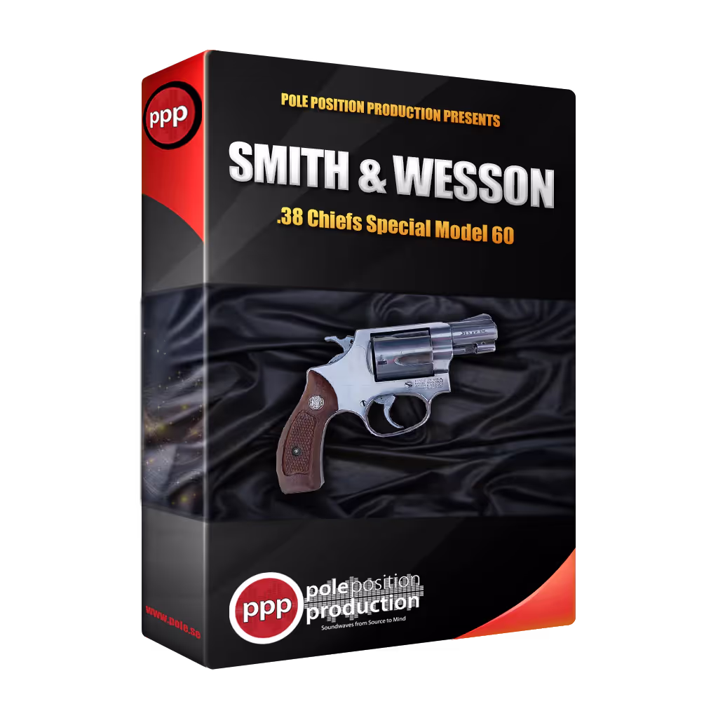 Smith & Wesson .38 Chiefs Special Model 60 sound effects library by Pole Position Production