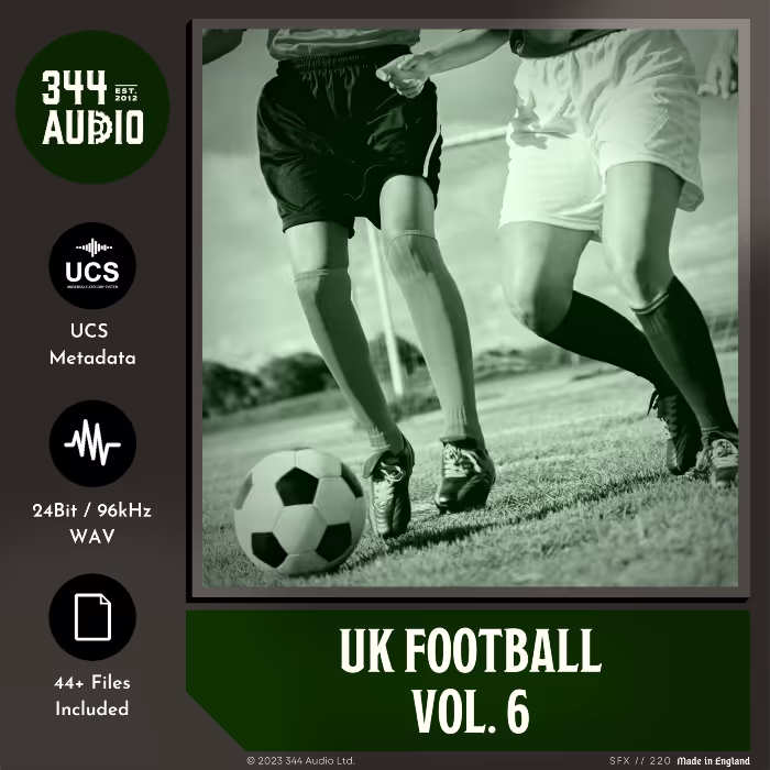 UK Football Vol. 6 sound effects library by 344 SFX
