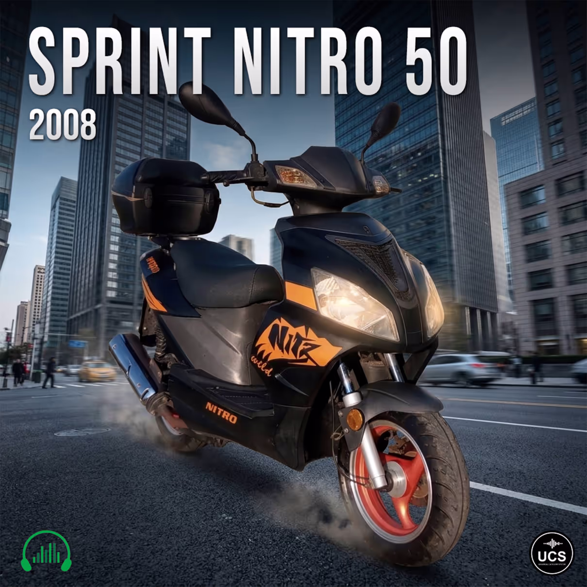 Sprint Nitro 50 2008 scooter motorcycle sound effects library by Krampfstadt Studio