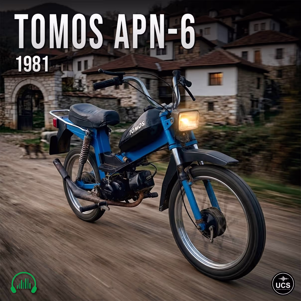 Tomos APNโ-โ6 1981 moped motorcycle sound effects library by Krampfstadt Studio