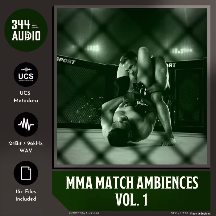 MMA Match Ambiences Vol. 1 sound effects library by 344 SFX