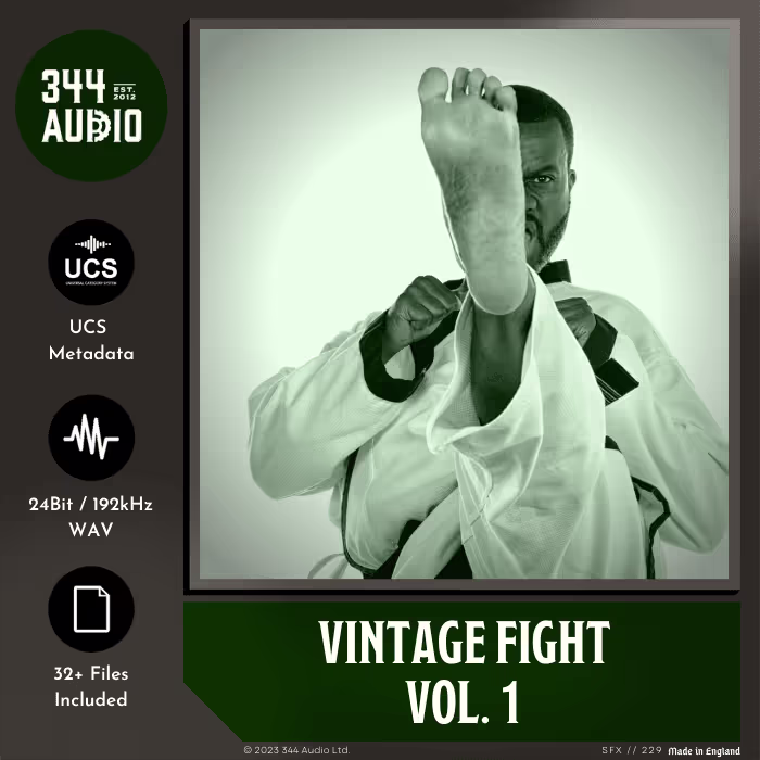 Vintage Fight Vol. 1 sound effects library by 344 SFX