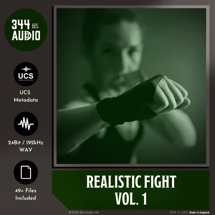Realistic Fight Vol. 1 sound effects library by 344 SFX