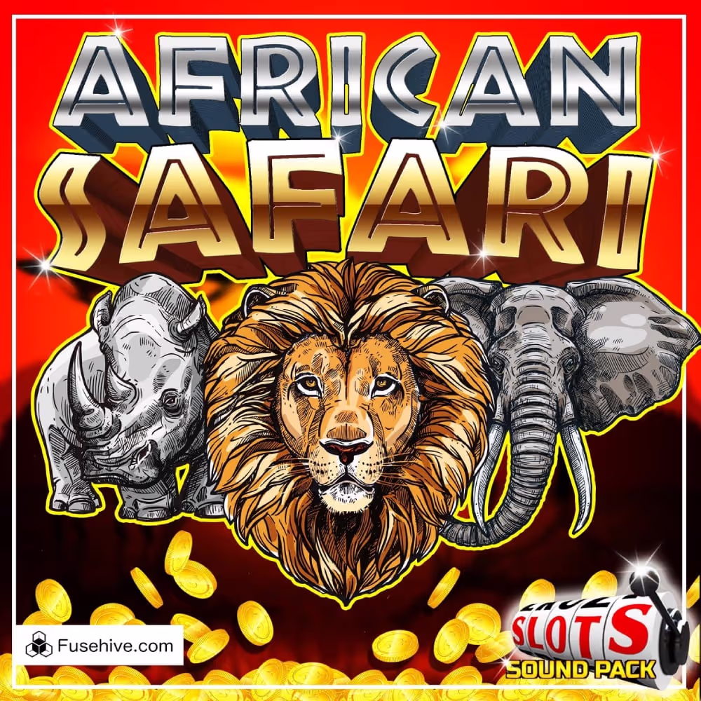 African Safari Casino Slot Game Music & Sound Effects by Fusehive