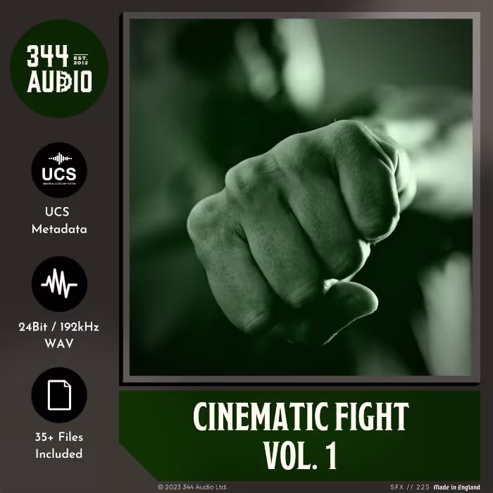 Cinematic Fight Vol. 1 sound effects library by 344 SFX