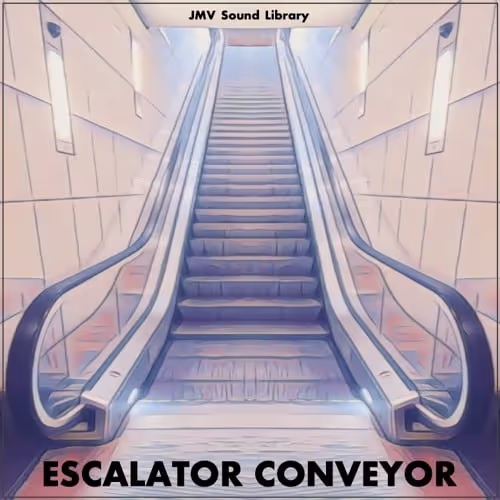 Escalator conveyor sound effects library by JMV