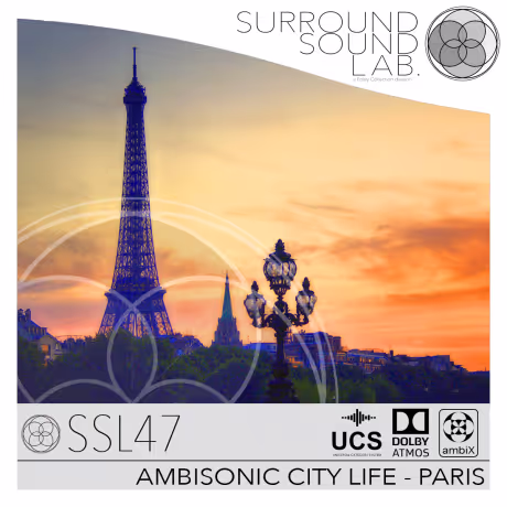 AMBISONIC CITY LIFE - PARIS sound effects library by Foley Collection & Surround Sound LAB