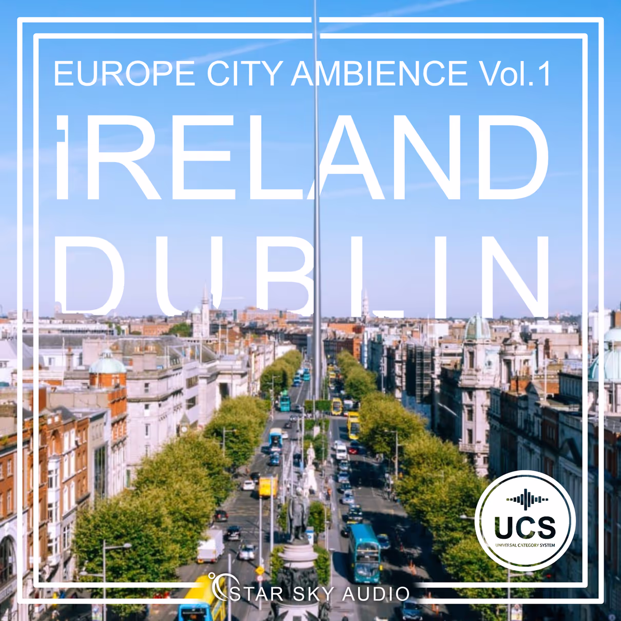 Europe City Ambience Vol.1 - Ireland Dublin - Stereo sound effects library by Star Sky Audio