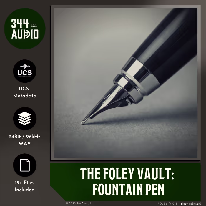 The Foley Vault: Fountain Pen sound effects library by 344 SFX