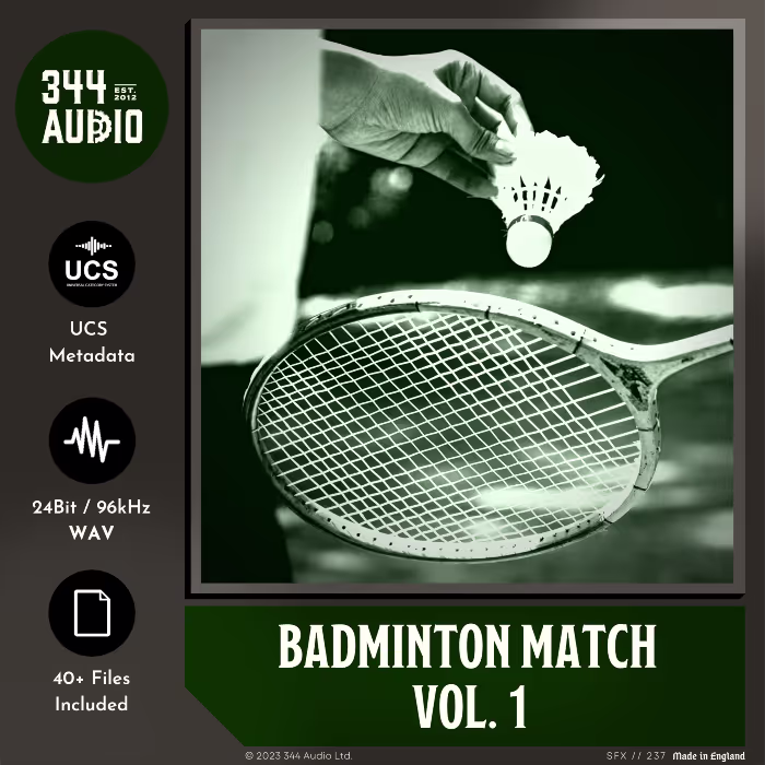 Badminton Match Vol. 1 sound effects library by 344 SFX